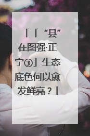 「“县”在图强·正宁③」生态底色何以愈发鲜亮？