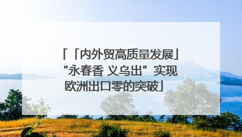 「内外贸高质量发展」“永春香 义乌出”实现欧洲出口零的突破