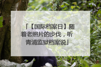 【国际档案日】随着老照片的步伐，听青浦监狱档案说