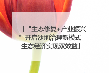 “生态修复+产业振兴”开启沙地治理新模式 生态经济实现双效益