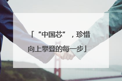 “中国芯”，珍惜向上攀登的每一步