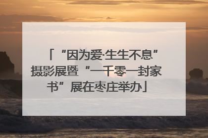 “因为爱·生生不息”摄影展暨“一千零一封家书”展在枣庄举办