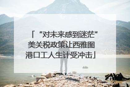 “对未来感到迷茫” 美关税政策让西雅图港口工人生计受冲击