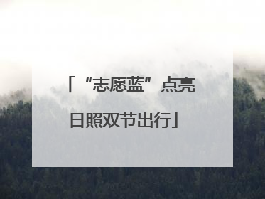 “志愿蓝”点亮日照双节出行