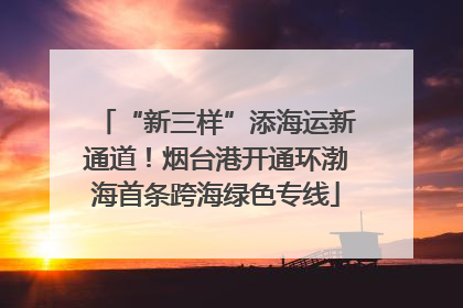 “新三样”添海运新通道！烟台港开通环渤海首条跨海绿色专线