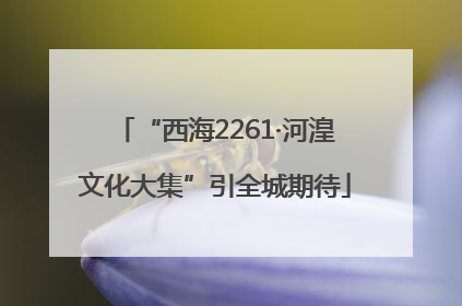 “西海2261·河湟文化大集”引全城期待