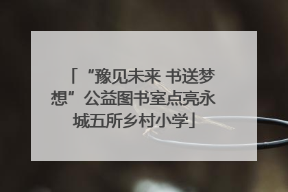 “豫见未来 书送梦想”公益图书室点亮永城五所乡村小学
