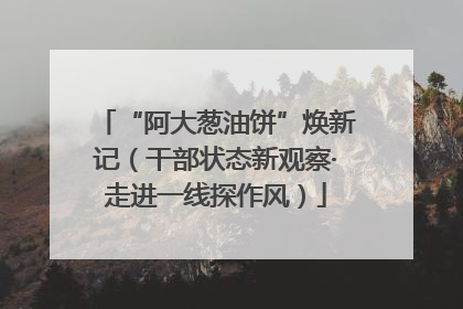 “阿大葱油饼”焕新记（干部状态新观察·走进一线探作风）