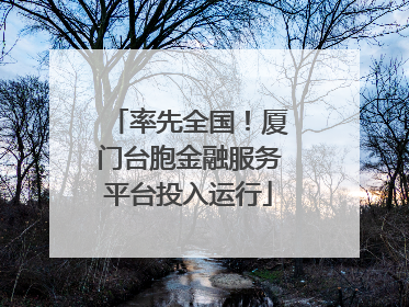 率先全国！厦门台胞金融服务平台投入运行