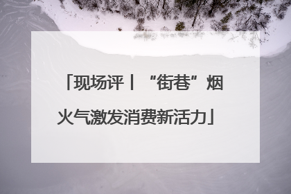 现场评丨“街巷”烟火气激发消费新活力