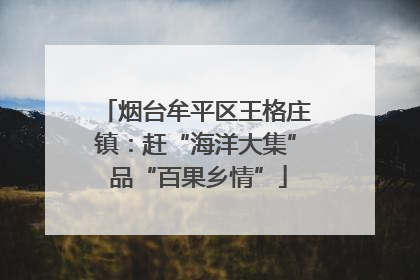 烟台牟平区王格庄镇：赶“海洋大集” 品“百果乡情”