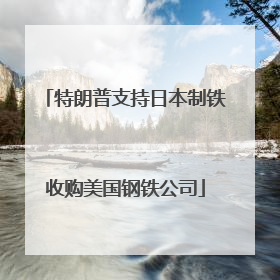 特朗普支持日本制铁收购美国钢铁公司
