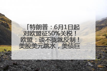 特朗普：6月1日起对欧盟征50%关税！欧盟：谈不拢就反制！美股美元跳水，美债巨震，黄金大涨！多名美高官、议员被指“精准”买卖股票