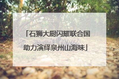 石狮大厨闪耀联合国 助力演绎泉州山海味