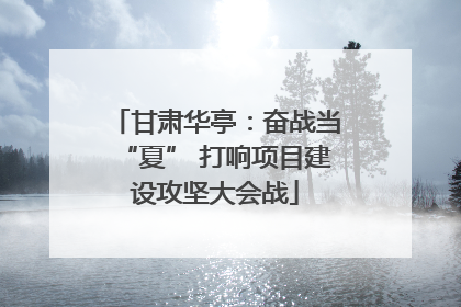 甘肃华亭：奋战当“夏” 打响项目建设攻坚大会战