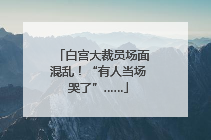 白宫大裁员场面混乱！“有人当场哭了”……