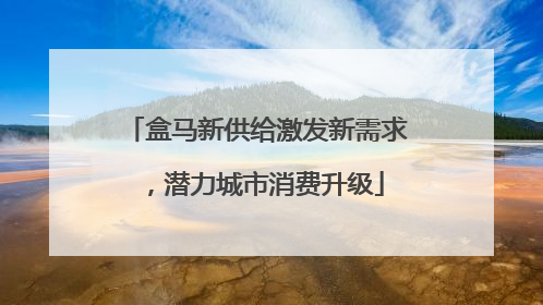 盒马新供给激发新需求，潜力城市消费升级
