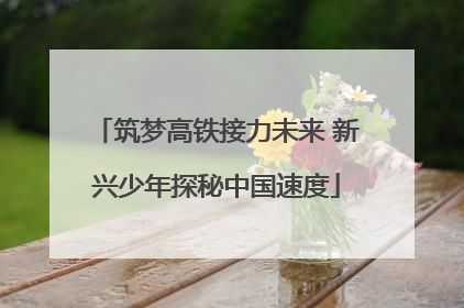 筑梦高铁接力未来 新兴少年探秘中国速度