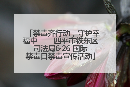 禁毒齐行动，守护幸福中——四平市铁东区司法局6·26 国际禁毒日禁毒宣传活动