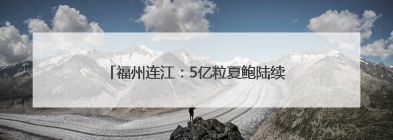 福州连江：5亿粒夏鲍陆续上市 开启“丰收盛宴”