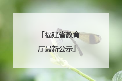 福建省教育厅最新公示