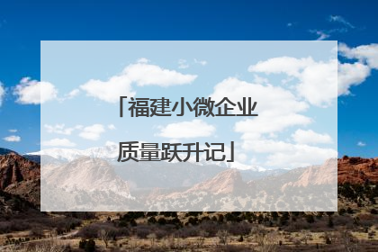 福建小微企业质量跃升记