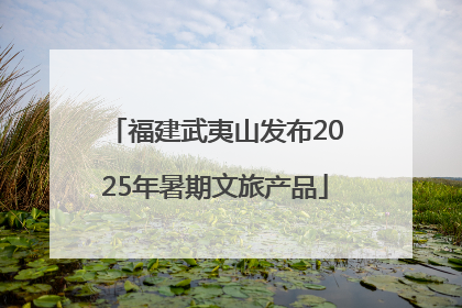 福建武夷山发布2025年暑期文旅产品