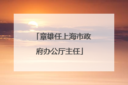 章雄任上海市政府办公厅主任