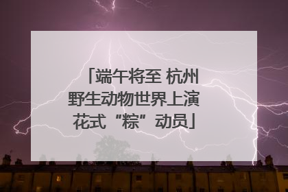 端午将至 杭州野生动物世界上演花式“粽”动员
