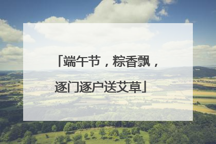 端午节，粽香飘，逐门逐户送艾草