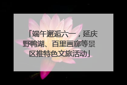 端午邂逅六一，延庆野鸭湖、百里画廊等景区推特色文旅活动