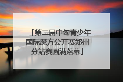 第二届中匈青少年国际魔方公开赛郑州分站赛圆满落幕