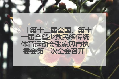 第十三届全国、第十一届全省少数民族传统体育运动会张家界市执委会第一次全会召开