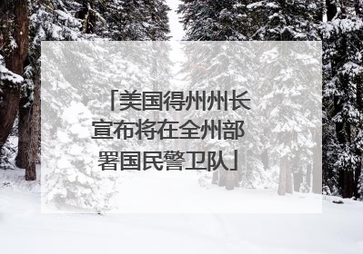 美国得州州长宣布将在全州部署国民警卫队