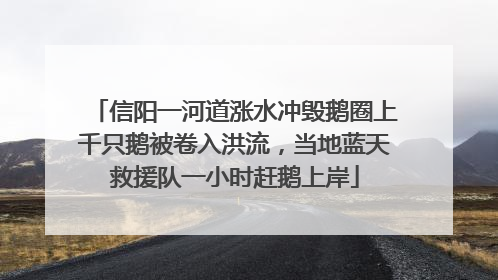 信阳一河道涨水冲毁鹅圈上千只鹅被卷入洪流，当地蓝天救援队一小时赶鹅上岸