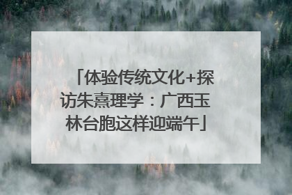 体验传统文化+探访朱熹理学：广西玉林台胞这样迎端午
