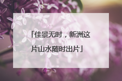 佳景无时，新洲这片山水随时出片