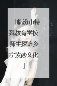 临汾市特殊教育学校师生探访乡宁紫砂文化