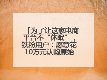 为了让这家电商平台不“休眠”，铁粉用户：愿意花10万元认购原始股“应援”