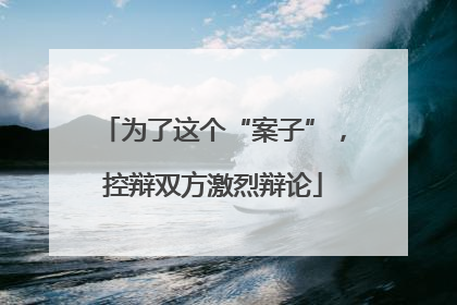 为了这个“案子”，控辩双方激烈辩论