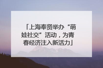 上海奉贤举办“萌娃社交”活动，为青春经济注入新活力