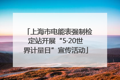 上海市电能表强制检定站开展“5·20世界计量日”宣传活动