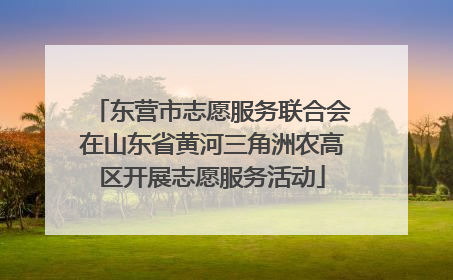 东营市志愿服务联合会在山东省黄河三角洲农高区开展志愿服务活动