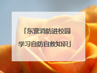 东营消防进校园 学习自防自救知识