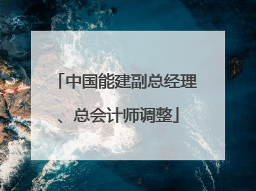 中国能建副总经理、总会计师调整