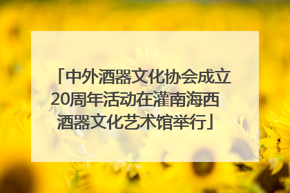 中外酒器文化协会成立20周年活动在灌南海西酒器文化艺术馆举行