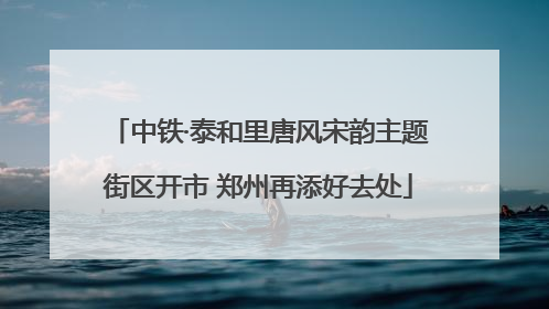 中铁·泰和里唐风宋韵主题街区开市 郑州再添好去处