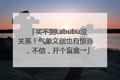 买不到Labubu没关系！气象文创也有惊喜，不信，开个盲盒→