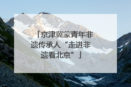 京津冀蒙青年非遗传承人“走进非遗看北京”