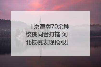 京津冀70余种樱桃同台打擂 河北樱桃表现抢眼